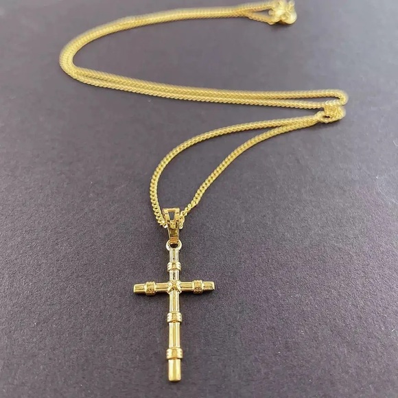 Fashion Gold Color Necklace Religious Faith Cross Pendant Necklace Women… - Picture 4 of 6